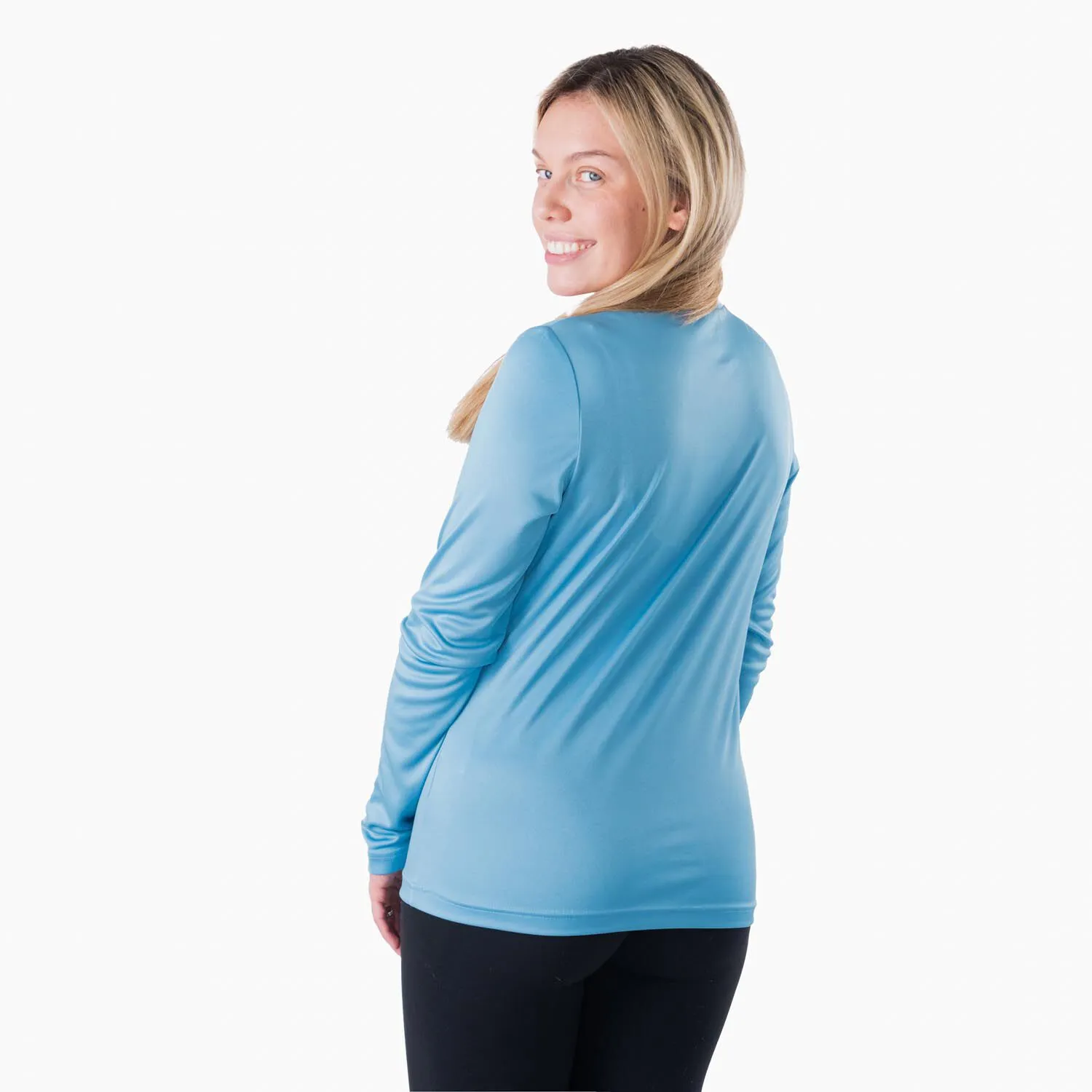 Women's Long Sleeve Tech Tee - A Mile Is Always Better With A Friend 5 Women's Long Sleeve Tech Tee - A Mile Is Always Better With A Friend - Image 3
