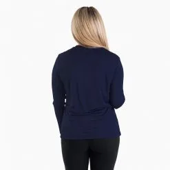 Women's Long Sleeve Tech Tee - Half Marathoner 13.1 Miles -goneforarun Sales 2023 LSTECH FEMALE NAVY BACK 7