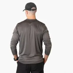 Men's Running Long Sleeve Performance Tee - Runnin' With My Gnomies® - Lucky -goneforarun Sales 2023 LSTECH M GRAPHITE BACK GFAR 6