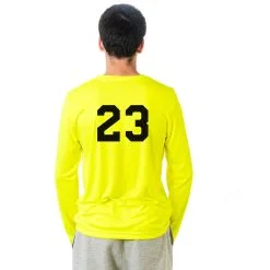 Men's Running Long Sleeve Performance Tee - Ultra Runner Bigfoot 13 Men's Running Long Sleeve Performance Tee - Ultra Runner Bigfoot -goneforarun Sales 2023 LSTECH M SAFETYYELLOW NUMBER