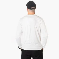 Men's Running Long Sleeve Performance Tee - Lone Wolf Runners Club -goneforarun Sales 2023 LSTECH M WHITE BACK GFAR