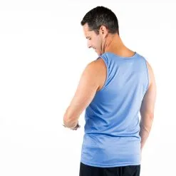 Men's Running Performance Tank Top - Boston Route -goneforarun Sales 2023 PERFTANK LIGHTBLUE MALE BACK 8