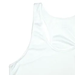 Women's Racerback Performance Tank Top - Lucky Runner Girl -goneforarun Sales 2023 RACERBACK WHITE CLOSEUP 11