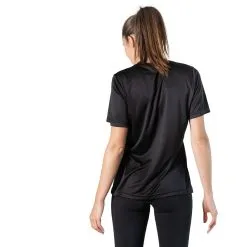 Women's Short Sleeve Tech Tee - Run Now Gobble Later Turkeys -goneforarun Sales 2023 SSTECH FEMALE BLACK BACK 14
