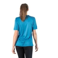 Women's Short Sleeve Tech Tee - I Run To Burn Off The Crazy (White) -goneforarun Sales 2023 SSTECH FEMALE LIGHTBLUE BACK