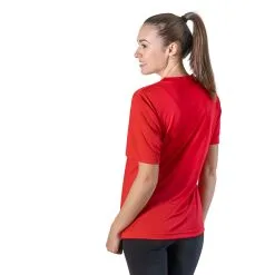 Women's Short Sleeve Tech Tee - Run With Love -goneforarun Sales 2023 SSTECH FEMALE RED BACK 7
