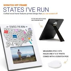 Scratch Off Frame - States I've Run -goneforarun Sales 2023 TR 43174 DETAILS