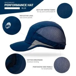 RunTechnology® Performance Hat - Blue -goneforarun Sales 2023 TR 44312 details