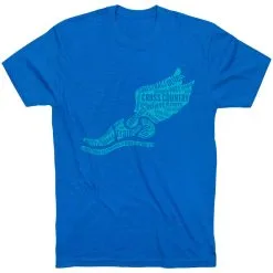 Cross Country Short Sleeve T-Shirt - Winged Foot Inspirational Words -goneforarun Sales 2023 cc 00129 ROYAL FLAT