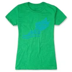 Cross Country Women's Everyday Tee Winged Foot Inspirational Words -goneforarun Sales 2023 cc 00134 GREEN