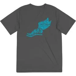 Cross Country Short Sleeve Performance Tee - Winged Foot Inspirational Words -goneforarun Sales 2023 cc 00437 GRAPHITE FLAT
