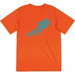Cross Country Short Sleeve Performance Tee - Winged Foot Inspirational Words -goneforarun Sales 2023 cc 00437 ORANGE FLAT