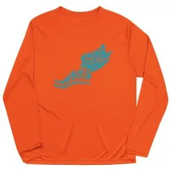 Cross Country Long Sleeve Performance Tee - Winged Foot Inspirational Words -goneforarun Sales 2023 cc 00438 ORANGE FLAT
