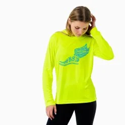 Cross Country Long Sleeve Performance Tee - Winged Foot Inspirational Words -goneforarun Sales 2023 cc 00438 SAFETYYELLOW MODEL F