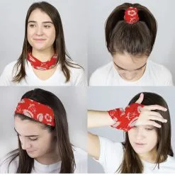 Multifunctional Headwear - Hibiscus Red RokBAND -goneforarun Sales 2023 gs 00504 FEMALECOMP