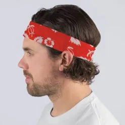 Multifunctional Headwear - Hibiscus Red RokBAND -goneforarun Sales 2023 gs 00504 MALE2