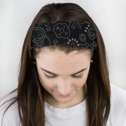 Multifunctional Headwear - Paisley Black RokBAND -goneforarun Sales 2023 gs 00511 FEMALE1