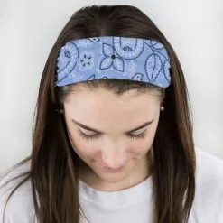 Multifunctional Headwear - Floral Blue RokBAND -goneforarun Sales 2023 gs 00519 FEMALE1