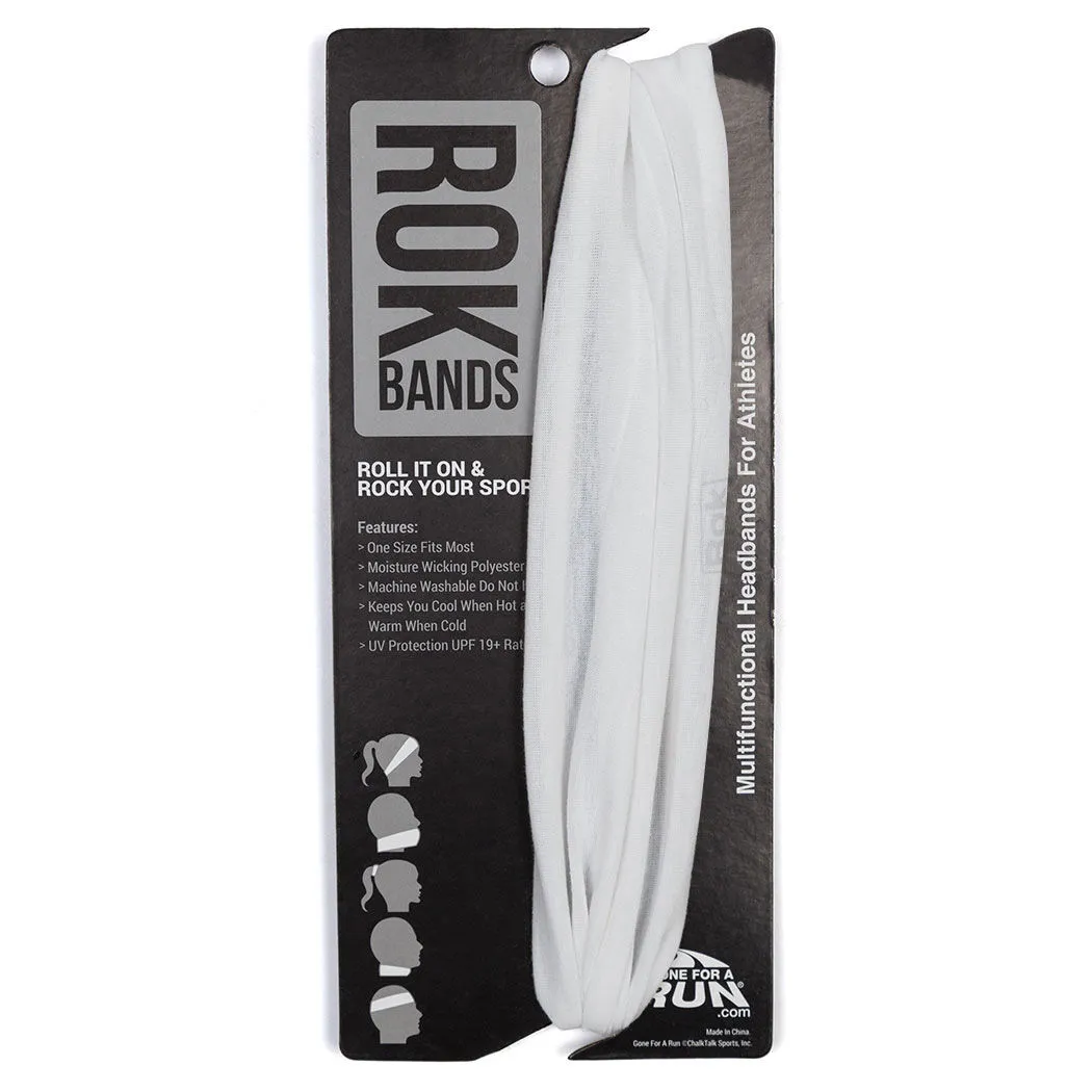 Multifunctional Headwear - Solid White RokBAND 9 Multifunctional Headwear - Solid White RokBAND - Image 7
