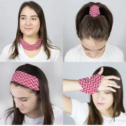 Multifunctional Headwear - Chevron Pink RokBAND -goneforarun Sales 2023 gs 00944 FEMALECOMP
