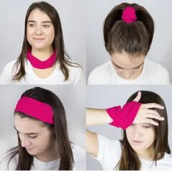 Multifunctional Headwear - Solid Dark Pink RokBAND -goneforarun Sales 2023 gs 00946 FEMALECOMP