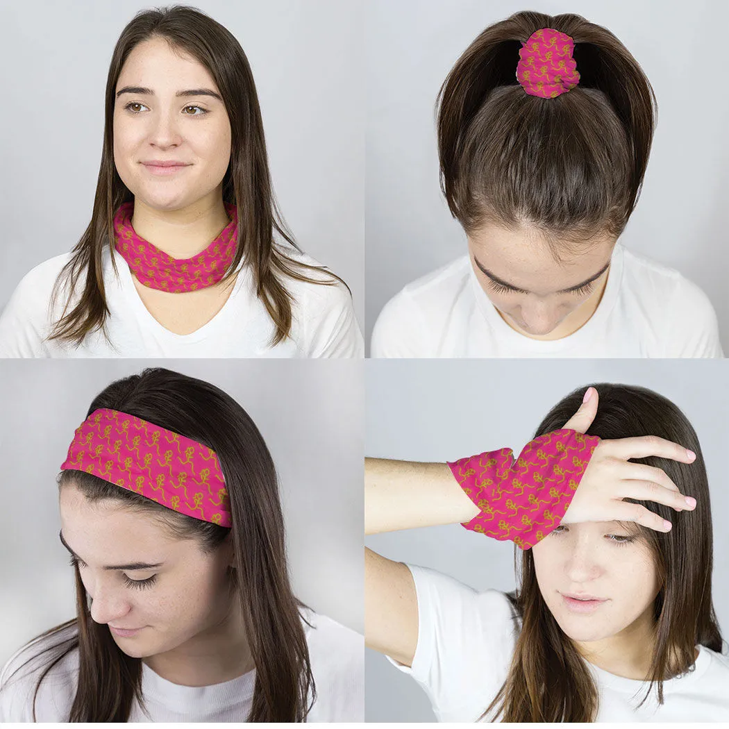 Running Multifunctional Headwear - Girl Stick Figure Pattern Pink RokBAND 6 Running Multifunctional Headwear - Girl Stick Figure Pattern Pink RokBAND - Image 4