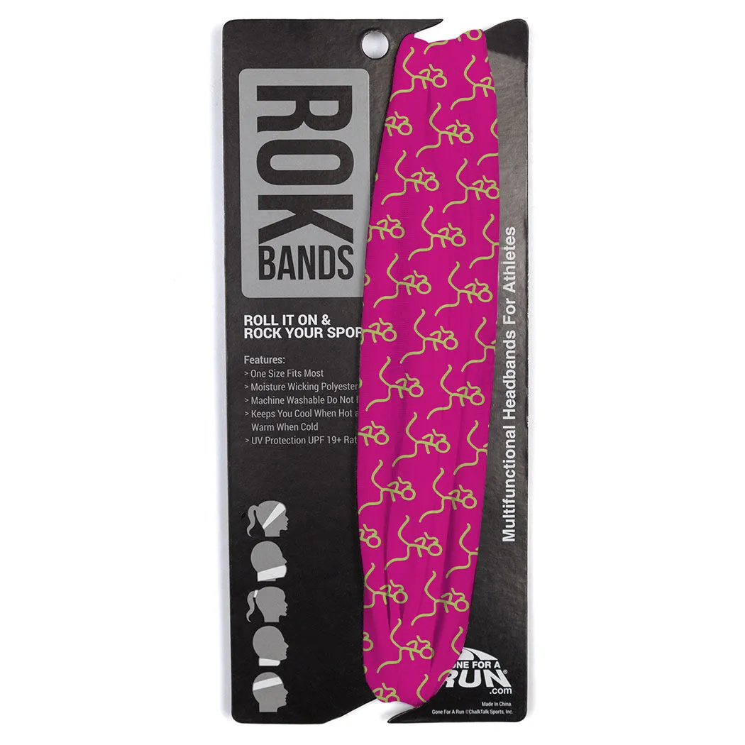 Running Multifunctional Headwear - Girl Stick Figure Pattern Pink RokBAND 8 Running Multifunctional Headwear - Girl Stick Figure Pattern Pink RokBAND - Image 6