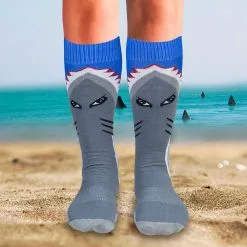 Woven Yakety Yak! Knee High Socks - Shark Attack -goneforarun Sales 2023 gs 01026 5