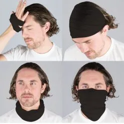 Long Multifunctional Headwear - Solid Black RokBAND -goneforarun Sales 2023 gs 09953 MALECOMP