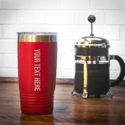 Personalized 20 Oz. Double Insulated Tumbler - Your Text -goneforarun Sales 2023 gs 11361 RED COFFEE