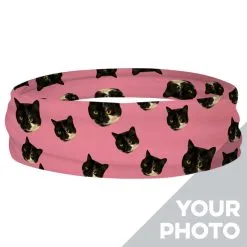 Multifunctional Headwear - Custom Cat Face RokBAND -goneforarun Sales 2023 gs 11470 PINK RING