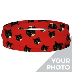 Multifunctional Headwear - Custom Cat Face RokBAND -goneforarun Sales 2023 gs 11470 RED RING