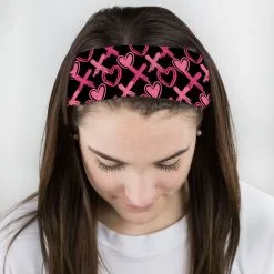 Multifunctional Headwear - Hearts And Xs RokBAND -goneforarun Sales 2023 gs 11739 BLACK FEMALE1