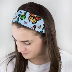 Multifunctional Headwear - Butterflies RokBAND -goneforarun Sales 2023 gs 11750 BLUE FEMALE2