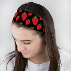 Multifunctional Headwear - Strawberries RokBAND -goneforarun Sales 2023 gs 11756 BLACK FEMALE2