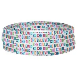 Multifunctional Headwear - She Believed She Could (Colorful)