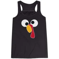 Women's Flowy Racerback Tank Top - Goofy Turkey