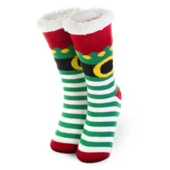 Elf Slipper Socks With Sherpa Lining