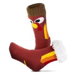Turkey Slipper Socks With Sherpa Lining -goneforarun Sales 2023 py 01716 3