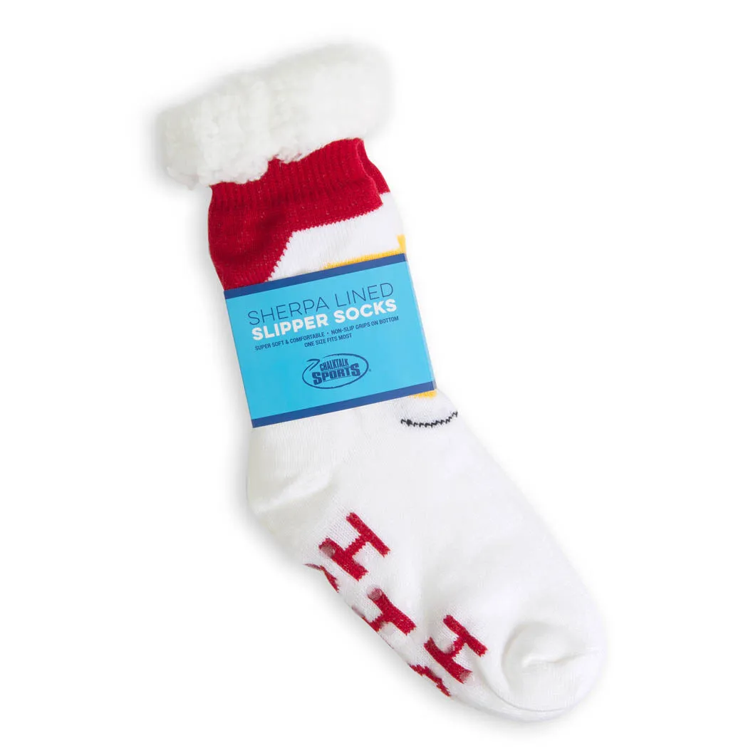 Santa Slipper Socks With Sherpa Lining 6 Santa Slipper Socks With Sherpa Lining - Image 4