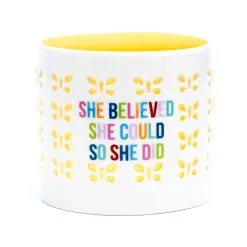 Soleil Home™ Porcelain Candle Holder - She Believed She Could