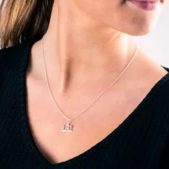 Sterling Silver 13.1 Half Marathon Necklace (Rounded) -goneforarun Sales 2023 tr 01796 LIFESTYLE 2