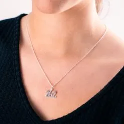 Sterling Silver 26.2 Marathon Necklace (Rounded) -goneforarun Sales 2023 tr 01797 LIFESTYLE 2