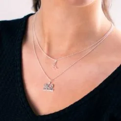 Sterling Silver 26.2 Marathon Necklace (Rounded) -goneforarun Sales 2023 tr 01797 LIFESTYLE LAYER