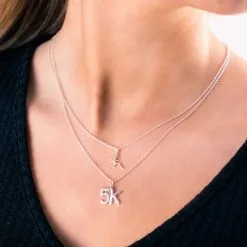 Sterling Silver 5K Necklace -goneforarun Sales 2023 tr 01798 LIFESTYLE LAYER