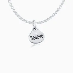 Sterling Silver Believe Necklace