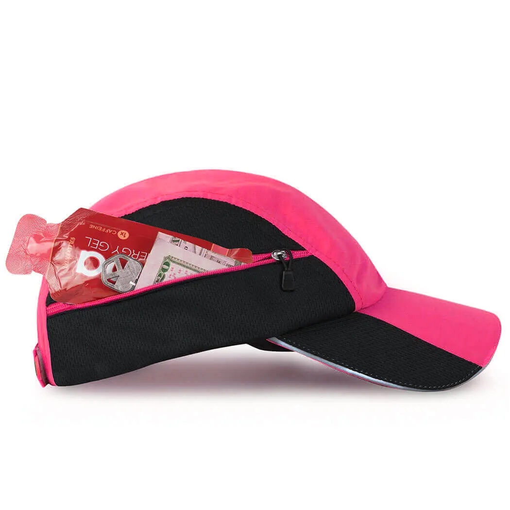 CoolRun Pocket Hat For Runners - Pink 3 CoolRun Pocket Hat For Runners - Pink