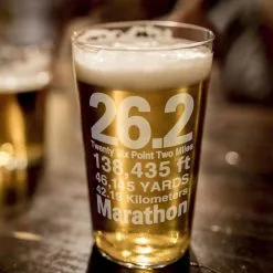 26.2 Math Miles 16 Oz Beer Pint Glass -goneforarun Sales 2023 tr 11561 3