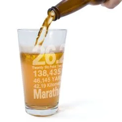26.2 Math Miles 16 Oz Beer Pint Glass -goneforarun Sales 2023 tr 11561 5