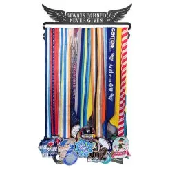 Race Medal Hanger Always Earned Never Given MedalART -goneforarun Sales 2023 tr 14072 6